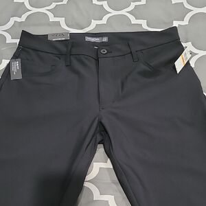 NWT Van Heusen FLEX3 Black 4 Way Stretch 5 pkt Slim Fit Pants Sz: 33x30